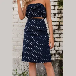 Pip Spot Midi Pencil Skirt