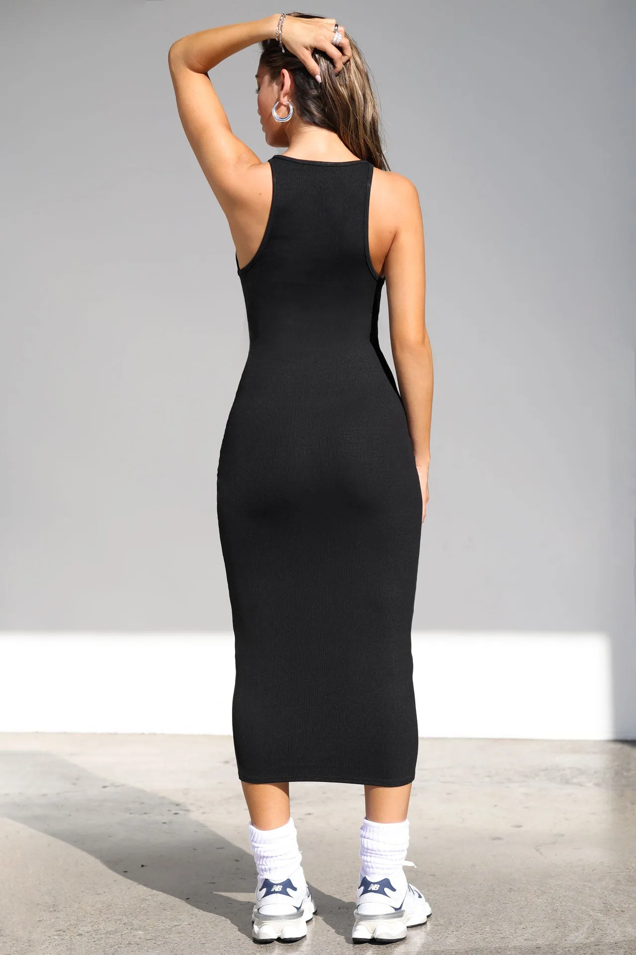 Plunge Tie Midi Dress