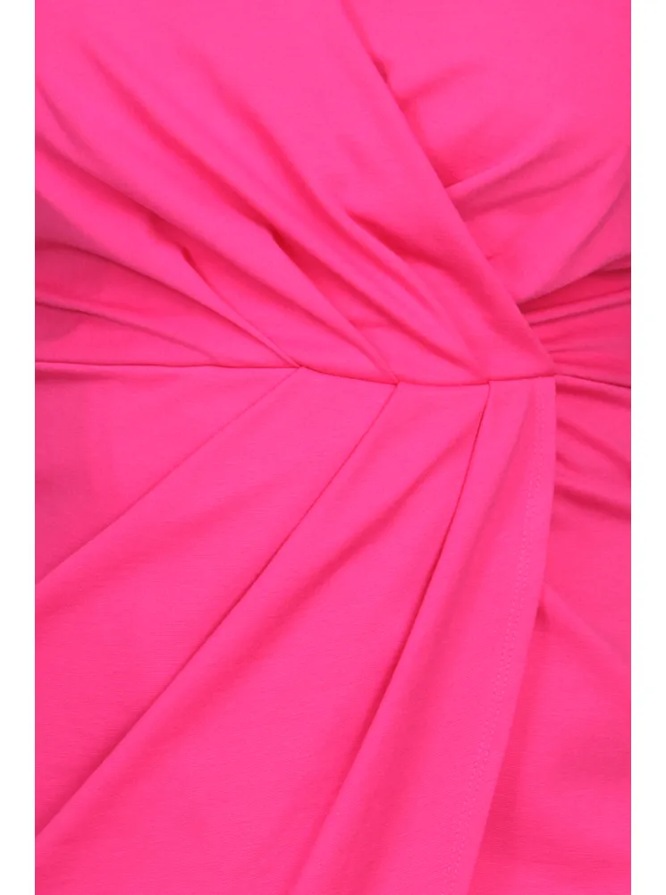 Plus Size Mesmerize In Pleats Pink Dress