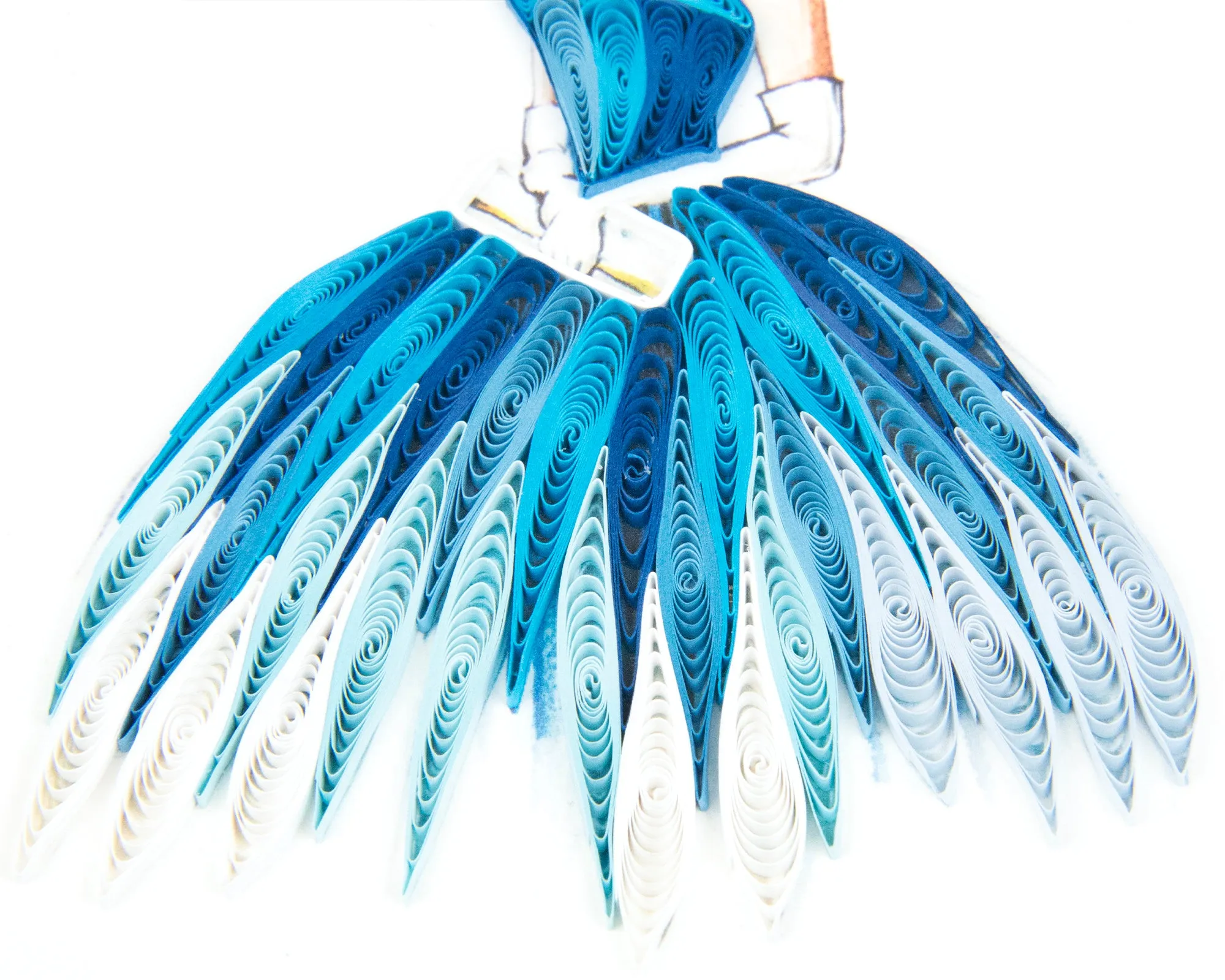 Quilled Fancy Lady Greeting Card