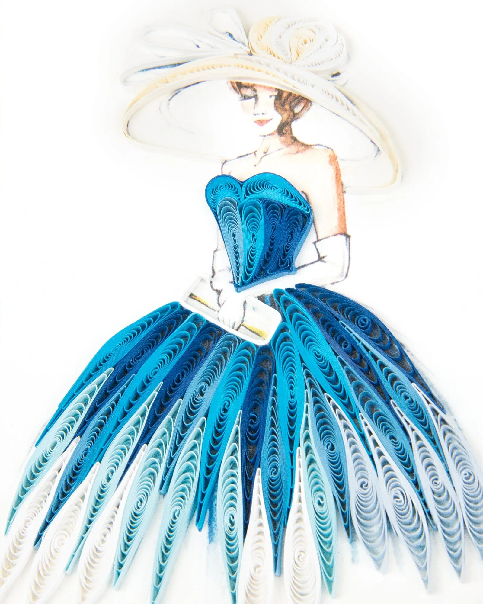 Quilled Fancy Lady Greeting Card