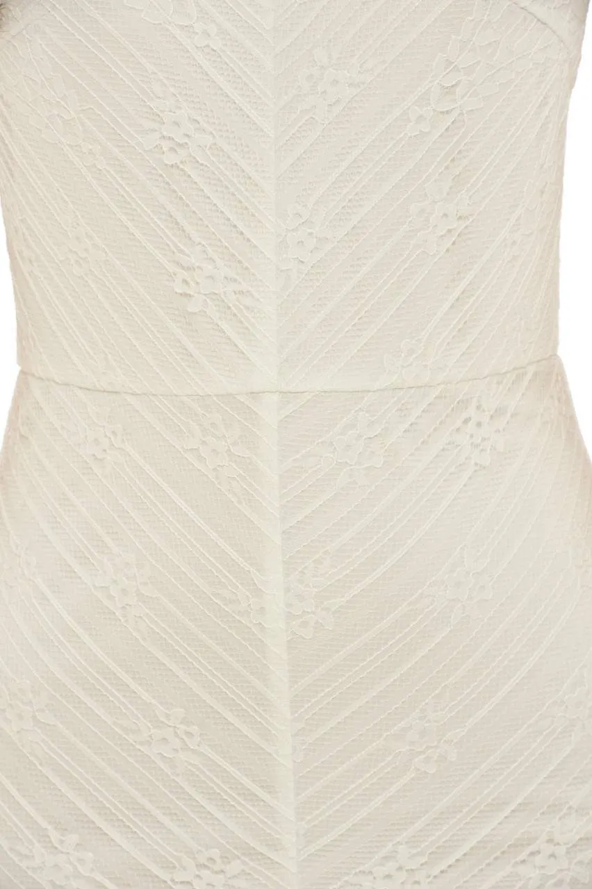 Raw Edged Lace Bodycon Dress