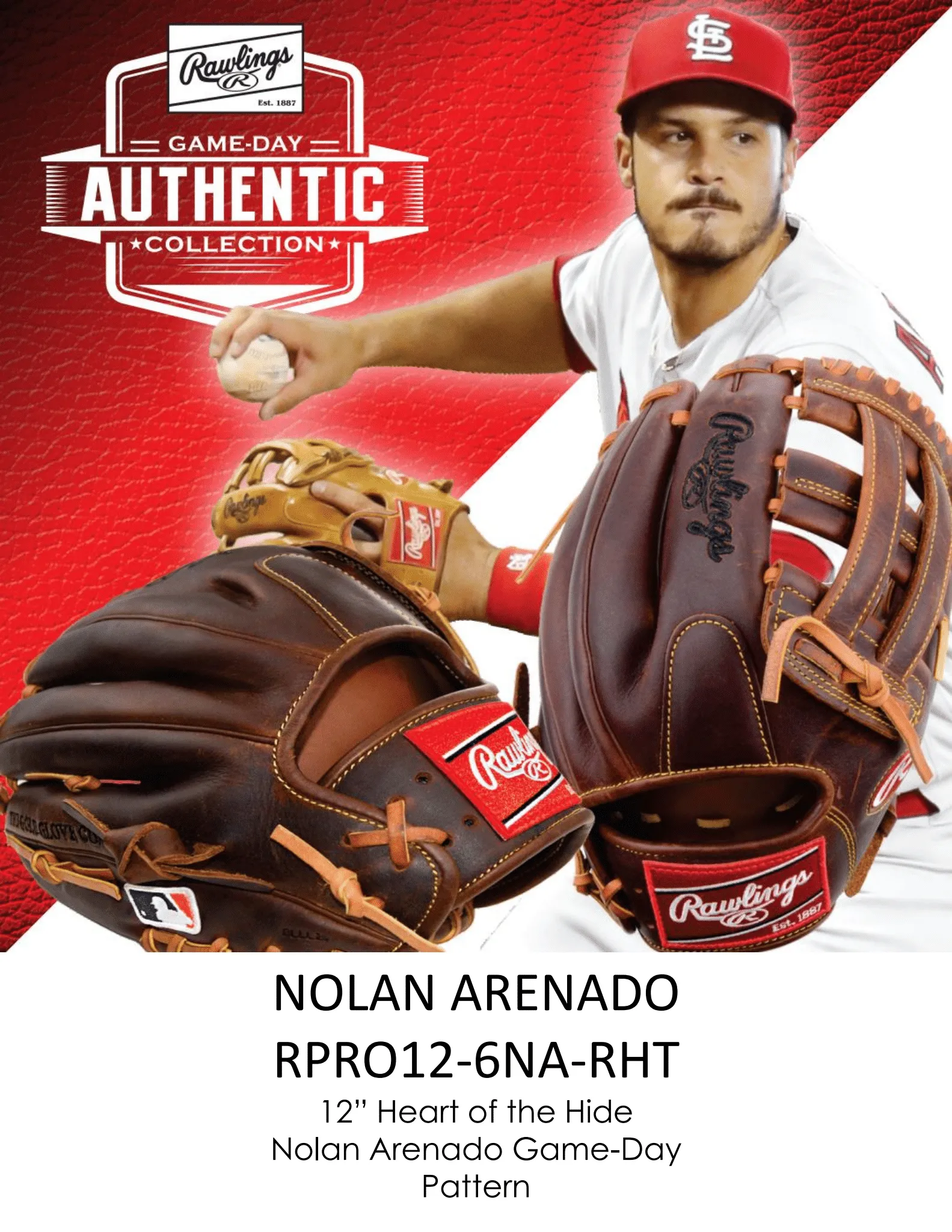 RAWLINGS "HEART OF THE HIDE" SERIES - MLB COLLECTION - NOLAN ARENADO