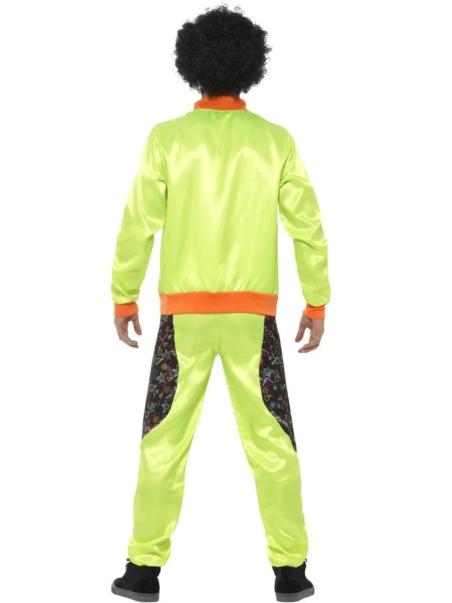 Retro 80s Fluoro Mens Breakdance Tracksuit Costume