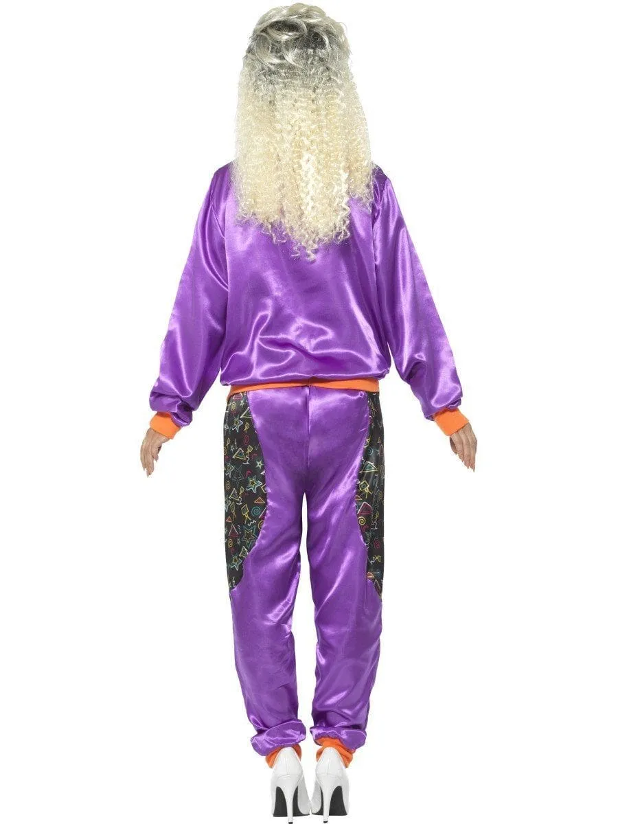 Retro 80s Fluoro Womens Breakdance Tracksuit Costume