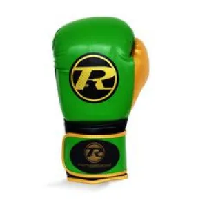 RINGSIDE PRO FITNESS SYNTHETIC LEATHER STRAP-GREEN/GOLD