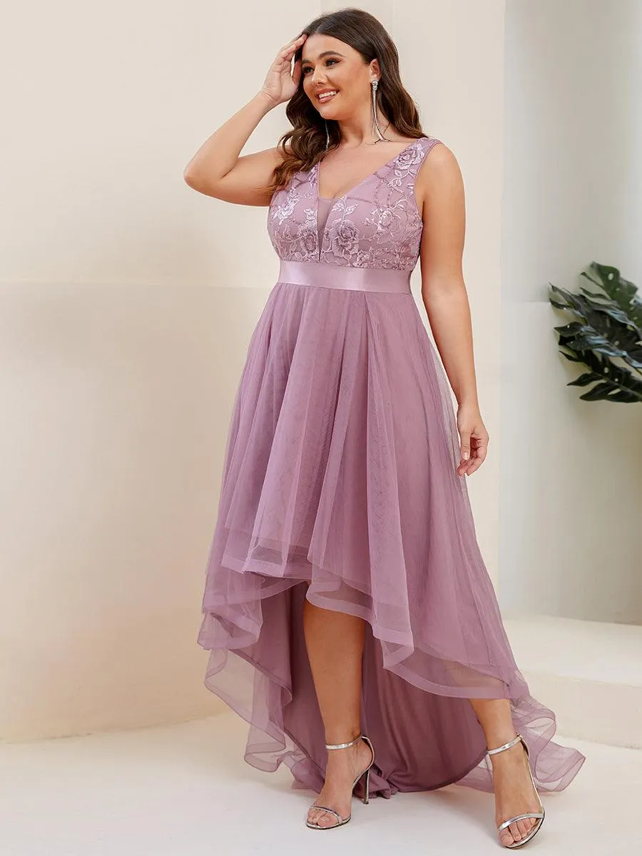 Robes de bal Asymétrique Tulle Paillettes High Low Grande taille