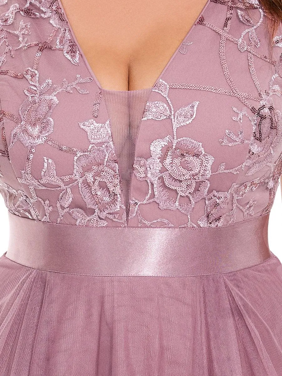Robes de bal Asymétrique Tulle Paillettes High Low Grande taille