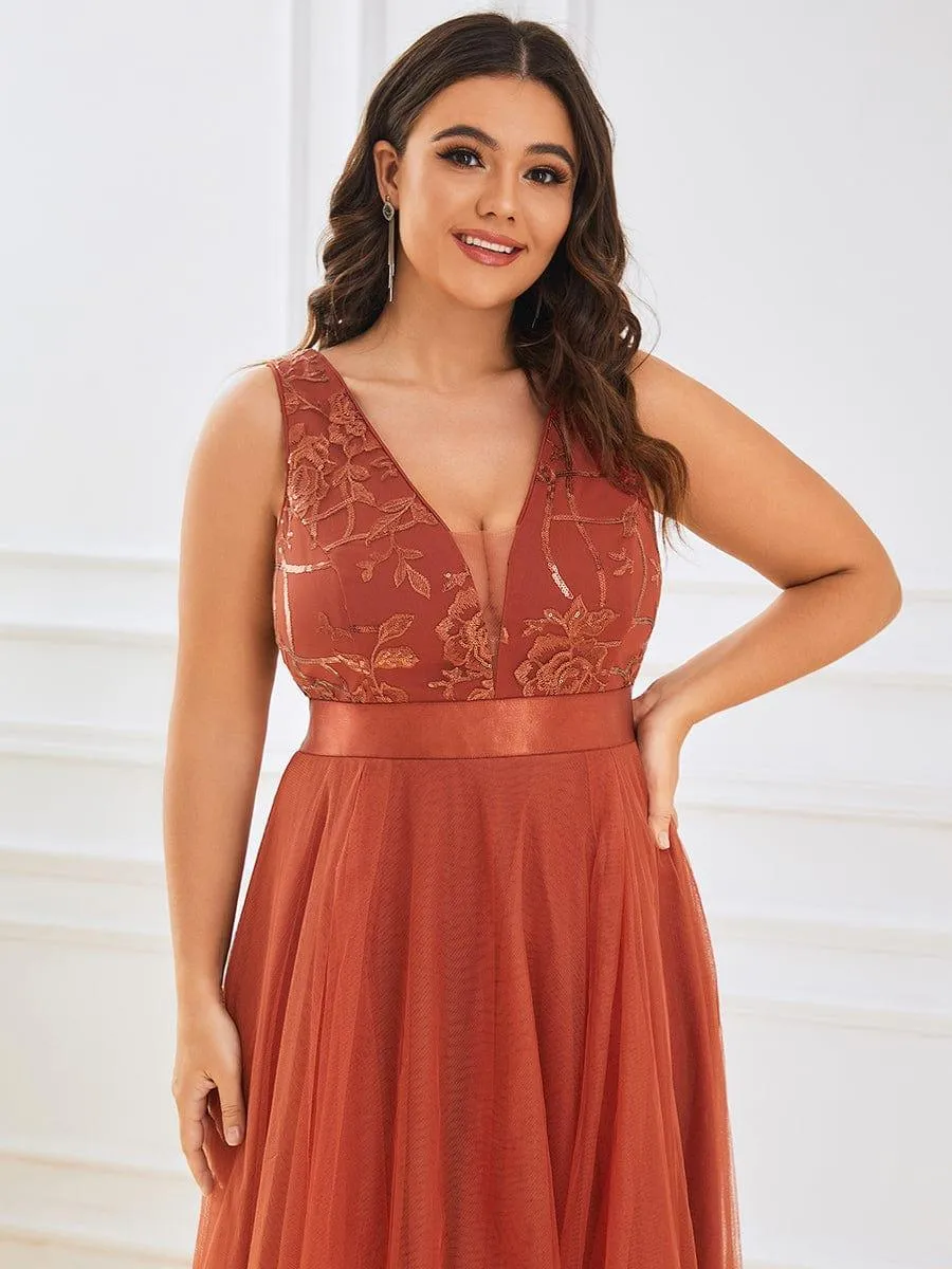 Robes de bal Asymétrique Tulle Paillettes High Low Grande taille