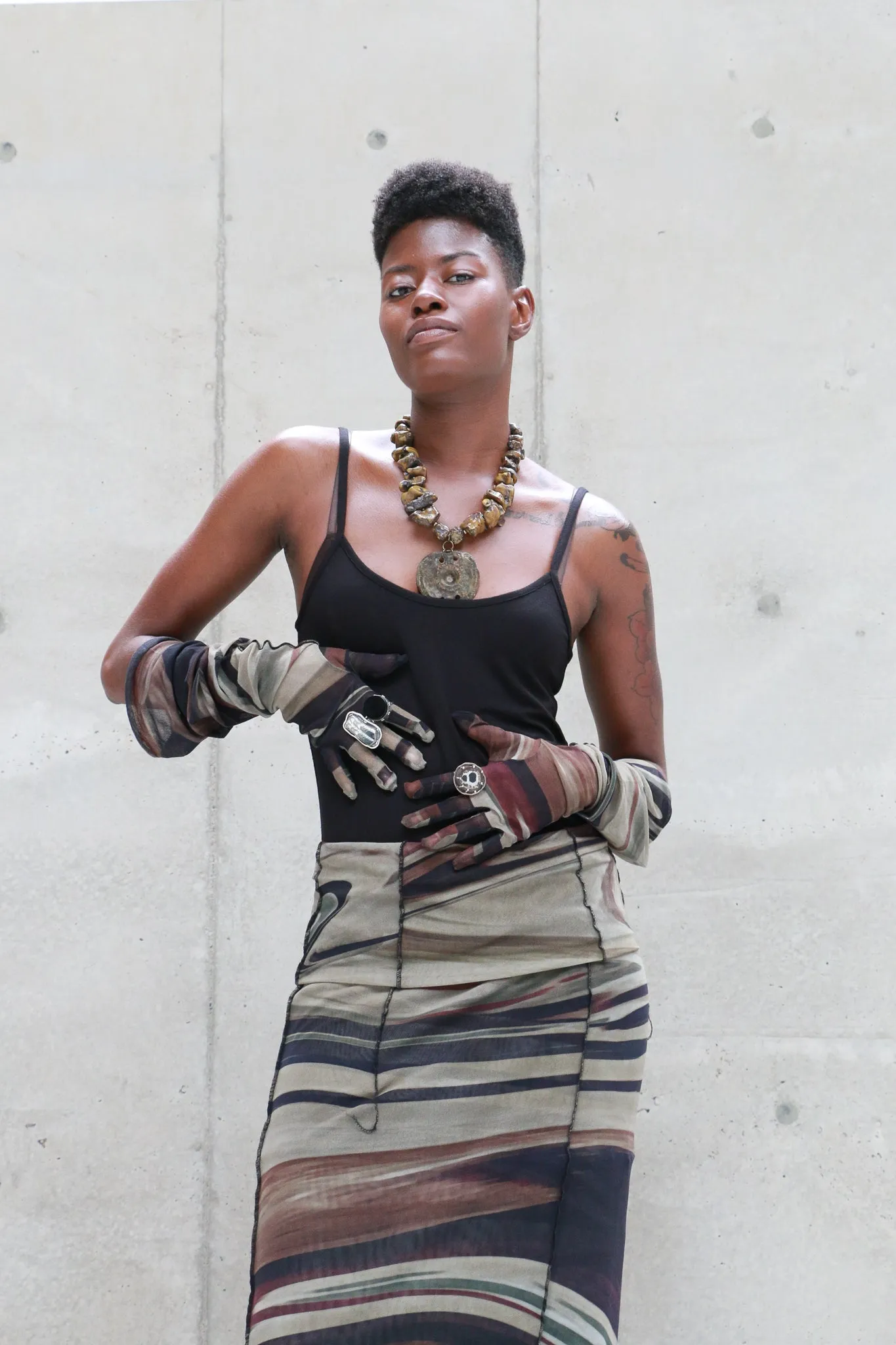 Rundholz Kobalt Print Opera Gloves