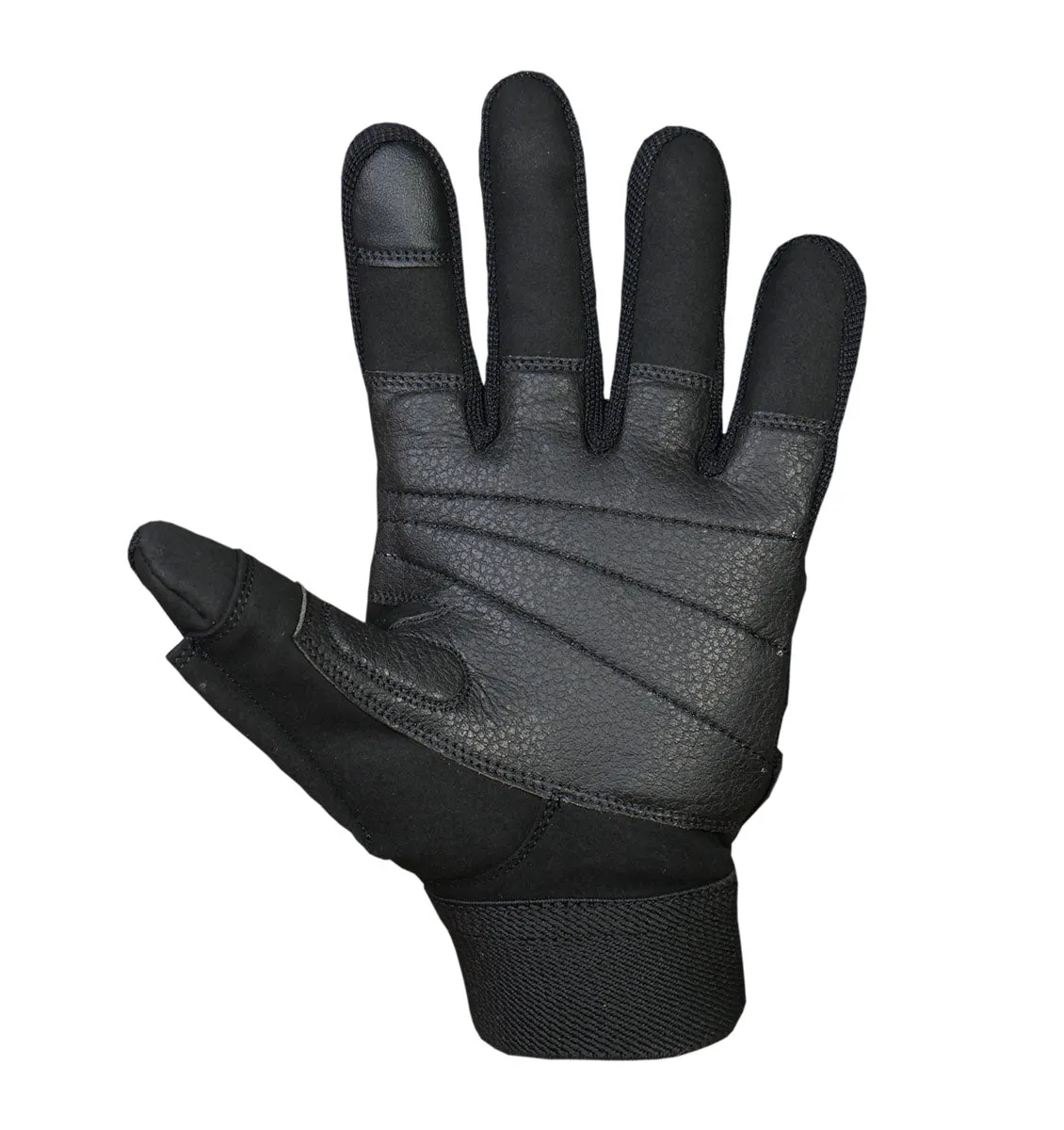 Schiek Platinum Series "Gel" Weight Lifting Gloves - Black - Full Finger