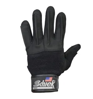 Schiek Platinum Series "Gel" Weight Lifting Gloves - Black - Full Finger