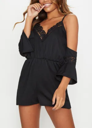 Sexy Sling Strapless Lace High Waist Jumpsuit
