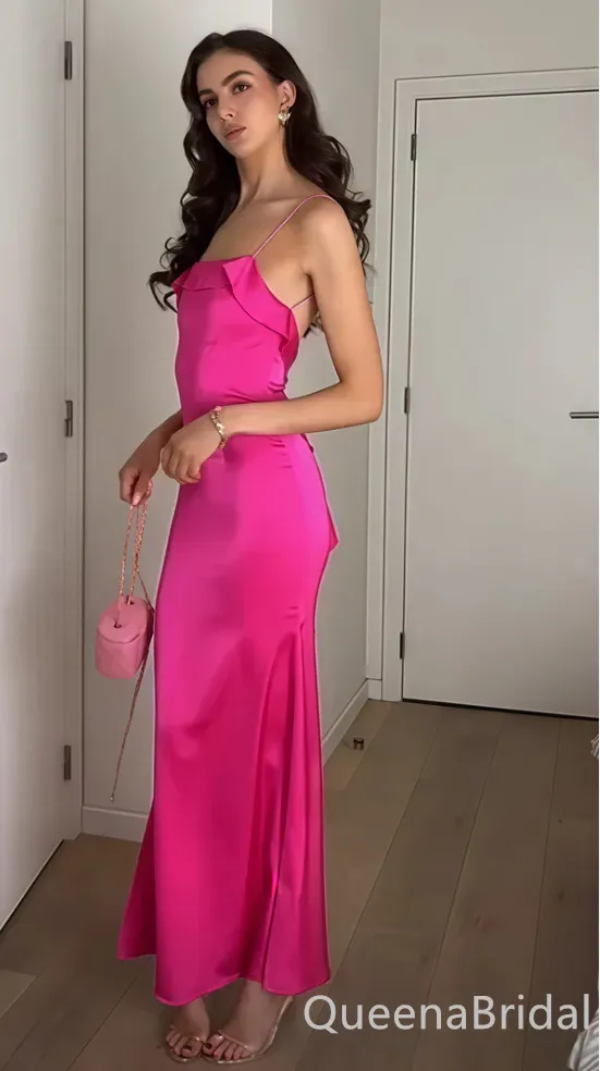 Sexy Stylish Spaghetti Straps Mermaid Long Prom Dresses ,WGP1657