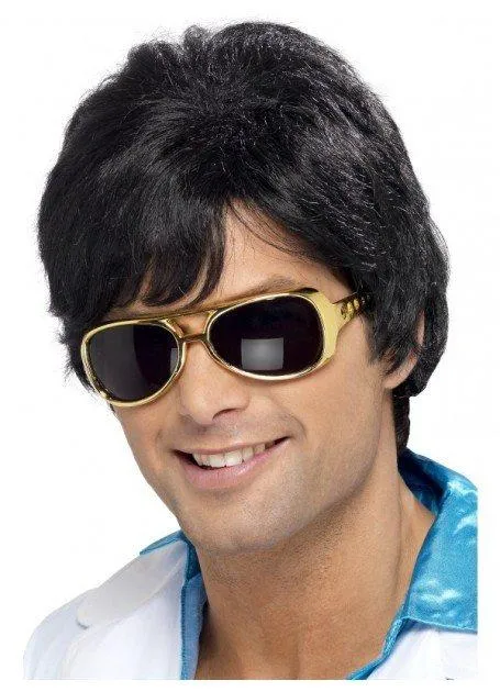 Shag Wig Men's 70s Black