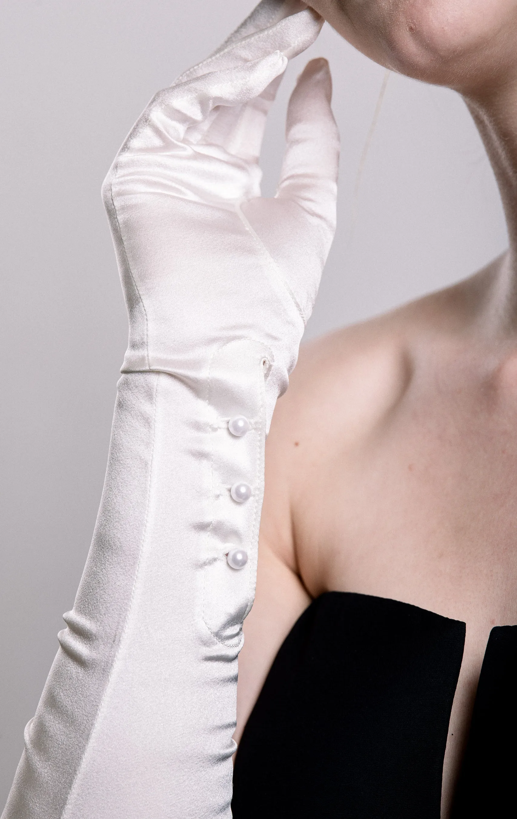 Silk Opera Gloves - Ivory