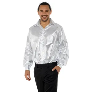Silver Sequinned Disco Shirt