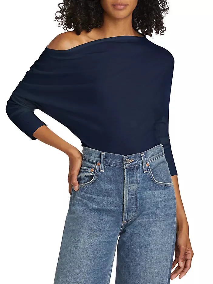 SIMKHAI LAVINA DRAPED OFF-SHOULDER TOP