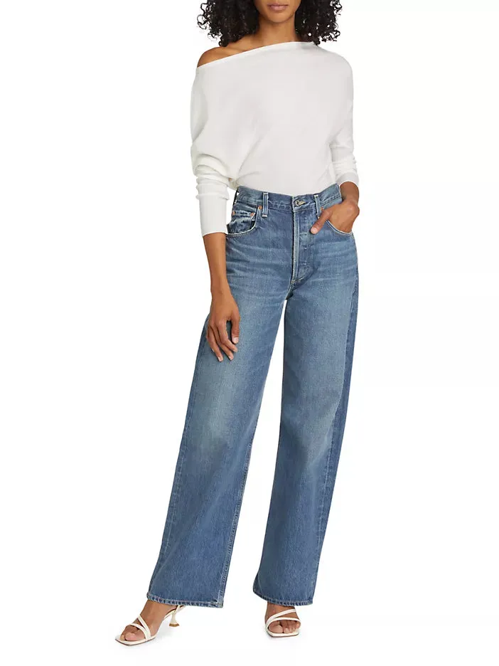SIMKHAI LAVINA DRAPED OFF-SHOULDER TOP