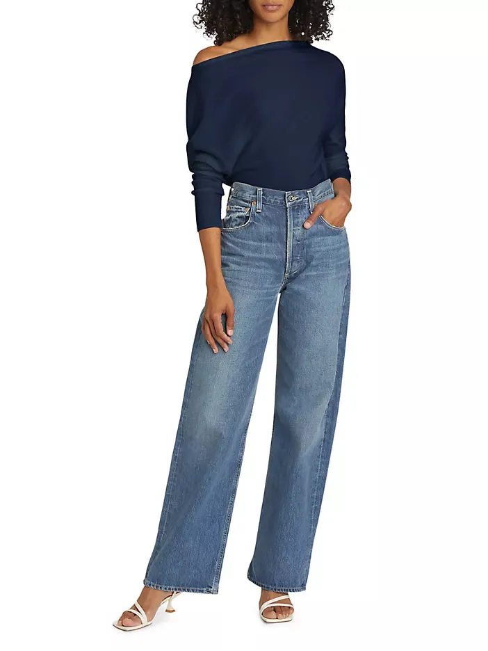 SIMKHAI LAVINA DRAPED OFF-SHOULDER TOP