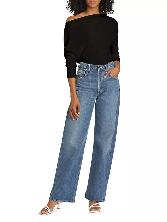 SIMKHAI LAVINA DRAPED OFF-SHOULDER TOP