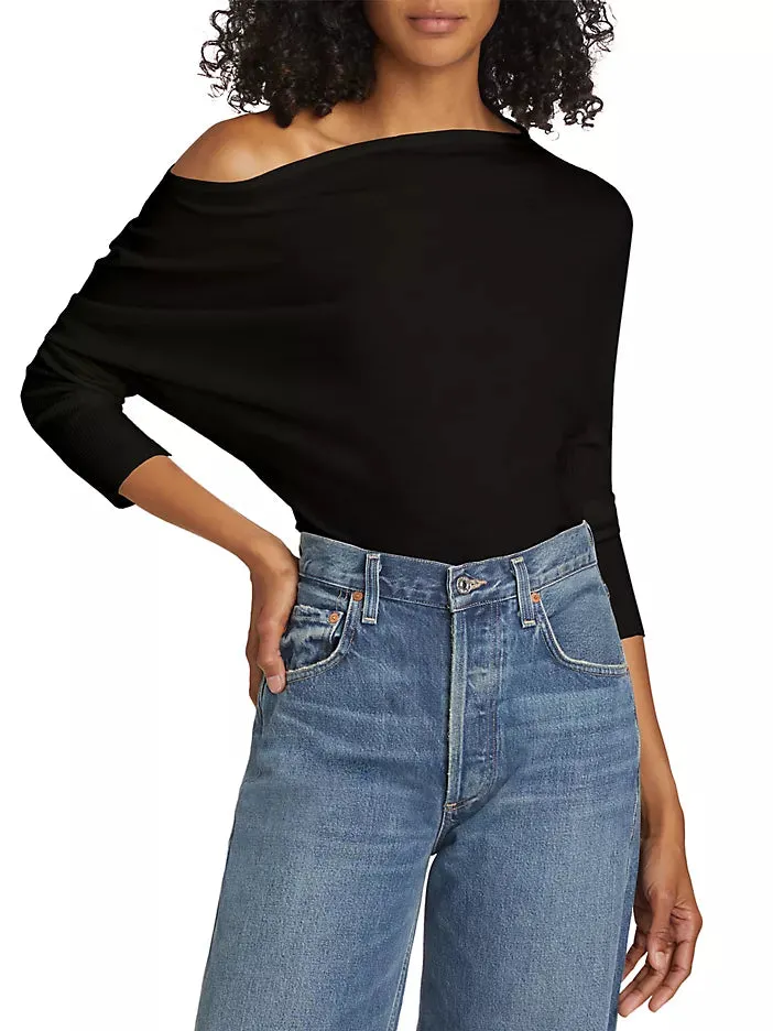 SIMKHAI LAVINA DRAPED OFF-SHOULDER TOP