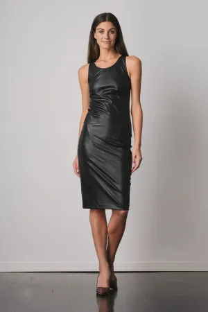 SOFIA DRESS Pleather Black
