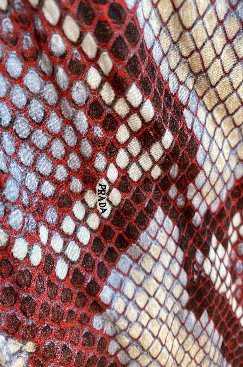 Spring 2009 Prada Runway Snakeskin Print Open Side Dress