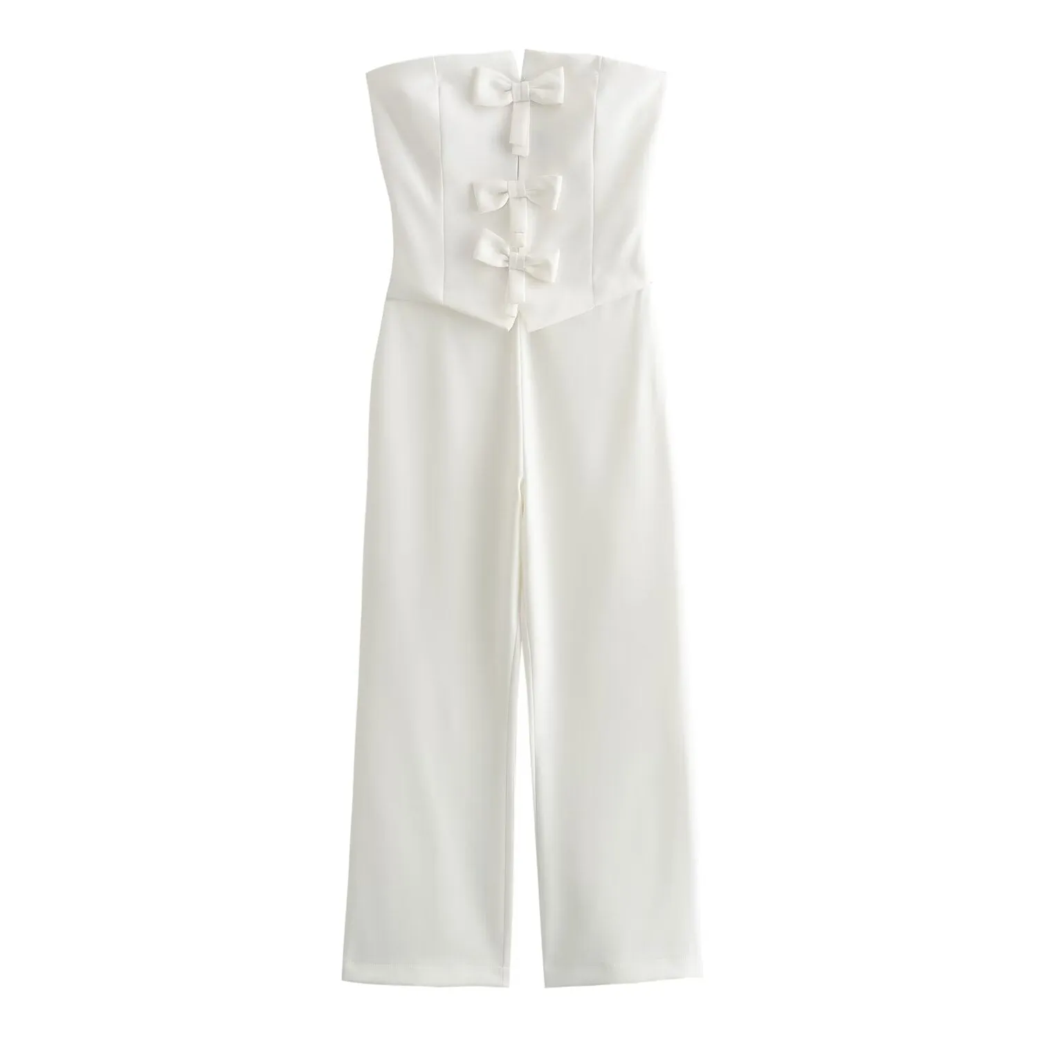 Strapless Bow Jumpsuit