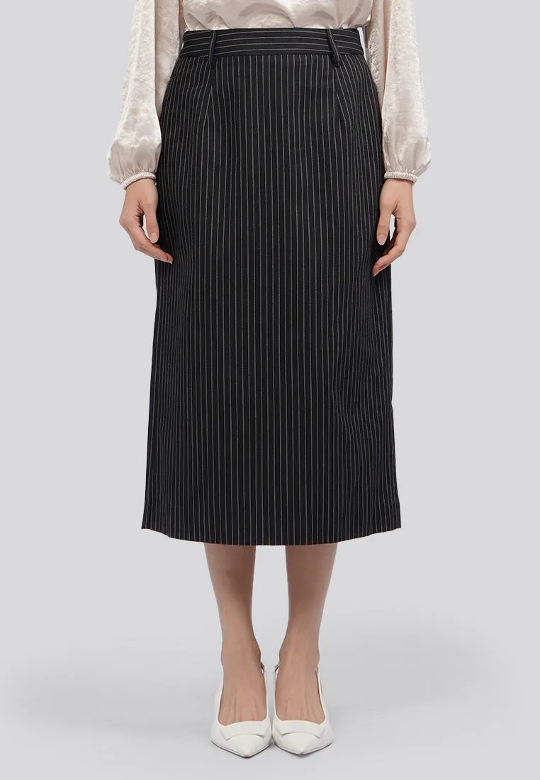 Stripes Midi Pencil Skirt
