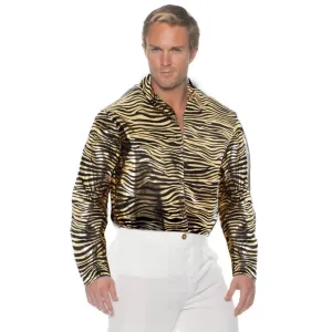 Tiger Disco Men's Shirt-Gold