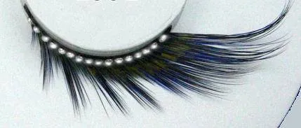 Tint and Crystals Blue Eyelashes Black