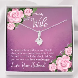 TO MY WIFE - "ALLURE" CUBIC ZIRCONIA PENDANT NECKLACE GIFT SET