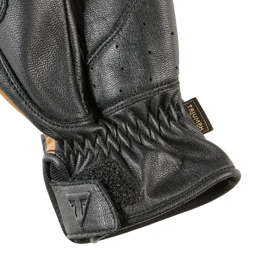 Triumph Checkerboard Gloves - Black/Red/Bone/Gold