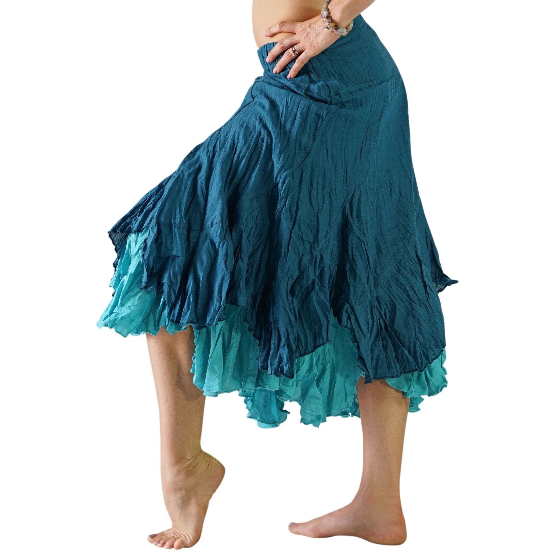 'Two Layer' Renaissance Skirt - Teal