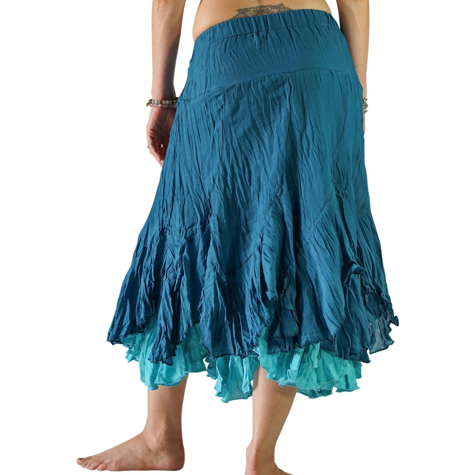 'Two Layer' Renaissance Skirt - Teal