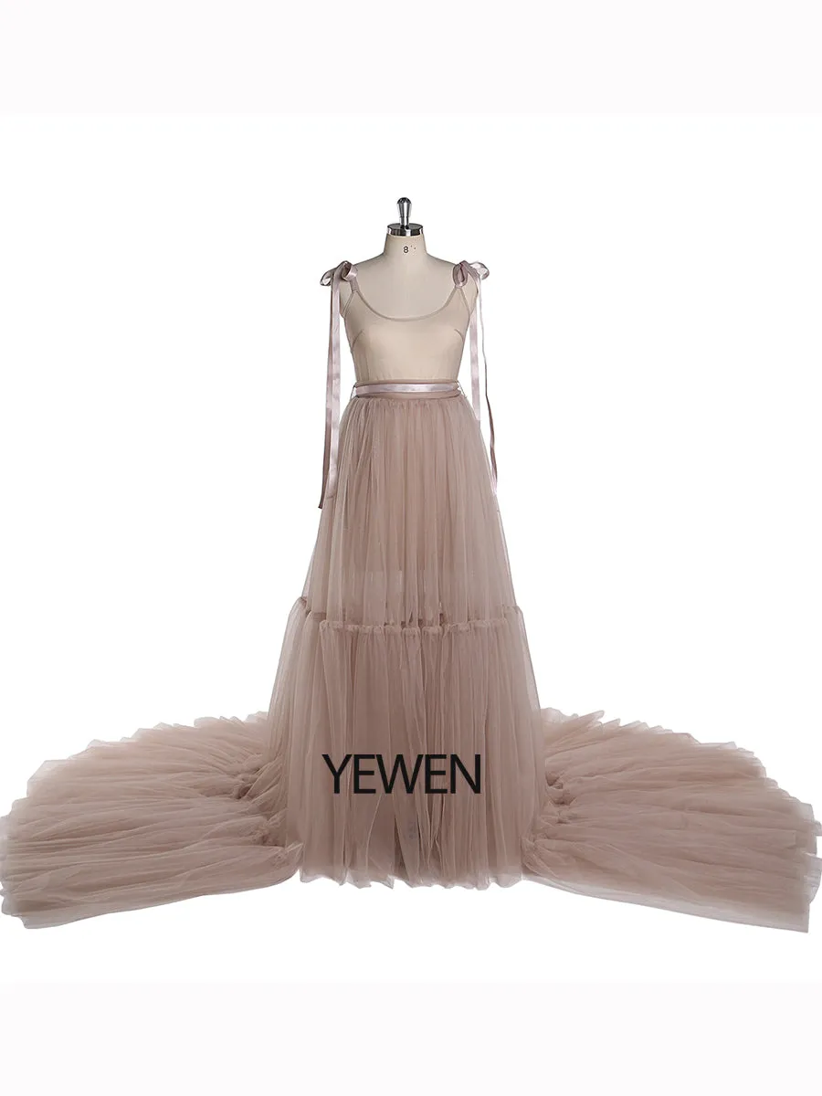 V-Neck Sleeveless Sexy Slit Evening Dress for Photo Shoot YW2025