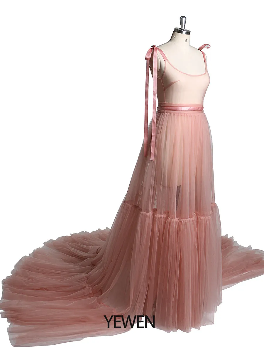 V-Neck Sleeveless Sexy Slit Evening Dress for Photo Shoot YW2025