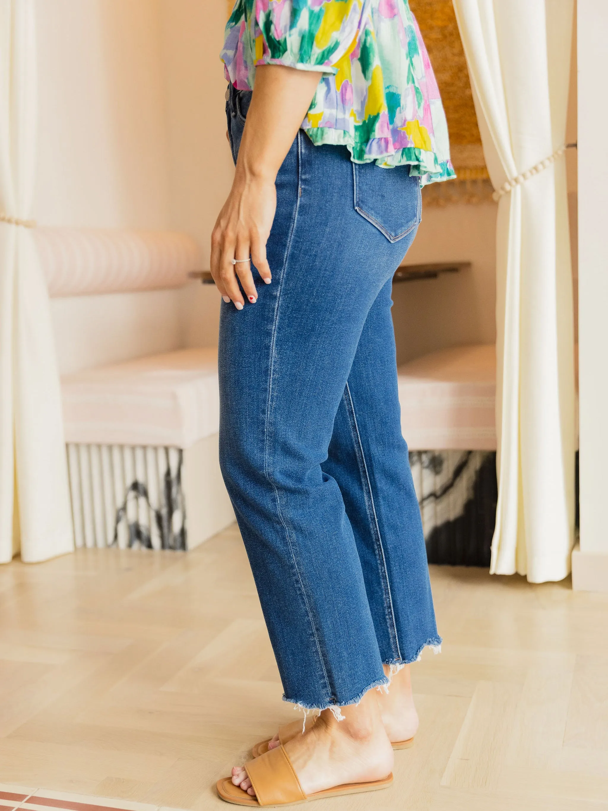 Vervet High Rise Crop Straight
