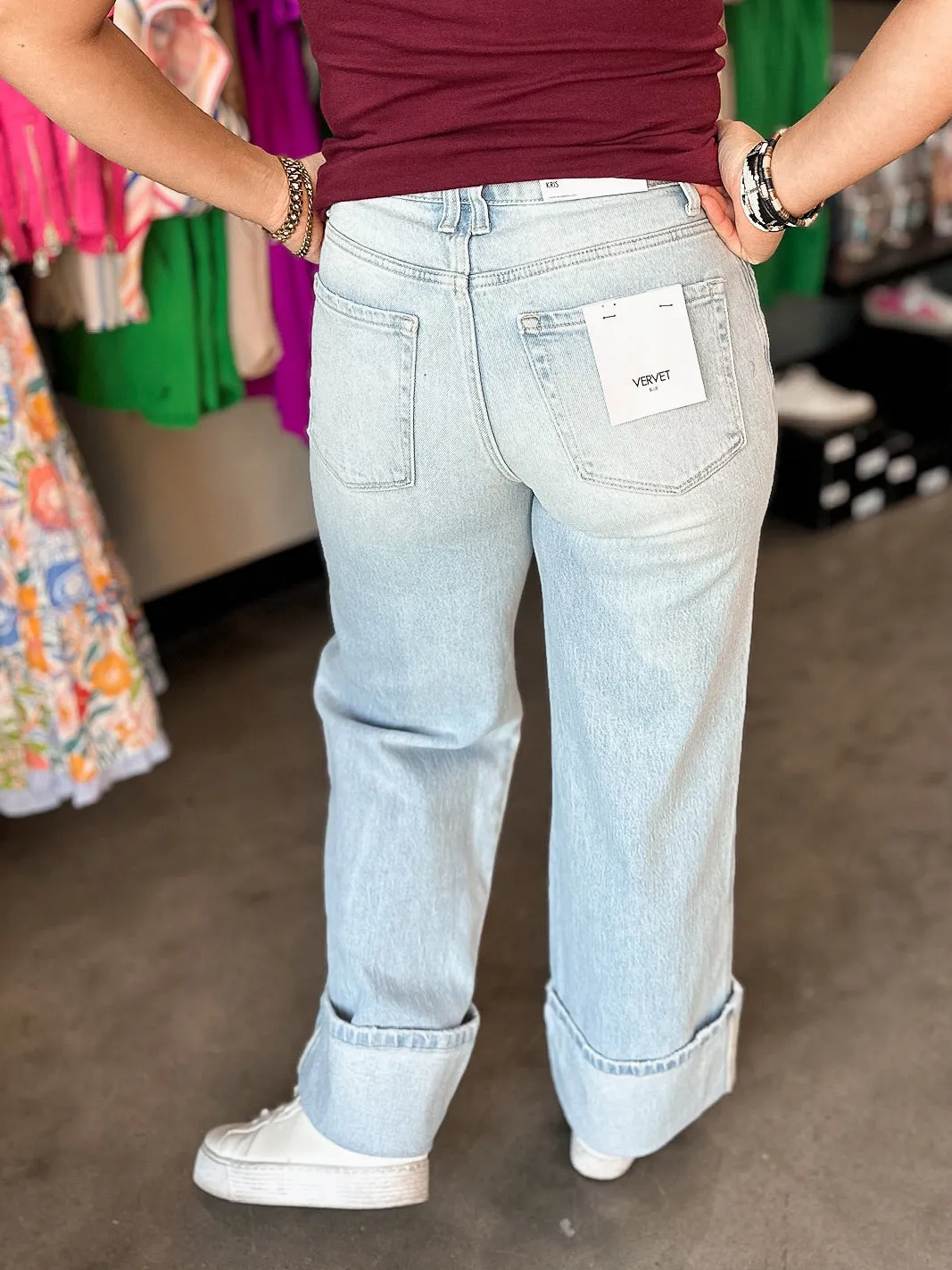 Vervet Super High Rise Cuffed Baggy Wide