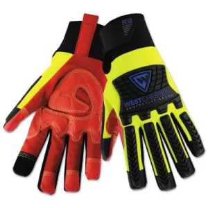 WEST CHESTER Extreme Work MultiPurpX Gloves, X-Large, Black/Gray, Elastic Wrist, 89300/XL