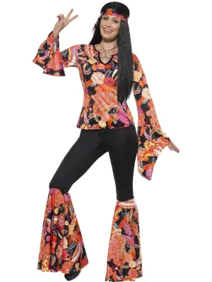 Willow the Hippie 60s Ladies Flares and Top Costume