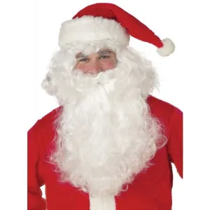 Yule Time Deluxe Santa Beard And Wig Set